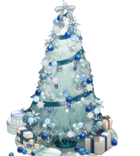 白蓝相间的圣诞树