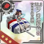 20.3cm/50 连装炮改(SHS改良弹)