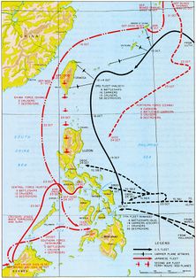 莱特湾大海战双方动线图