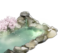 温泉岩石浴池